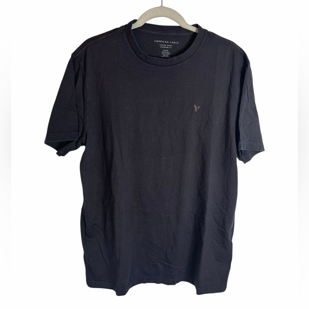 American Eagle Charcoal Grey Super Soft Standard Fit T-shirt Mens Sz Medium NWOT - Picture 2 of 7